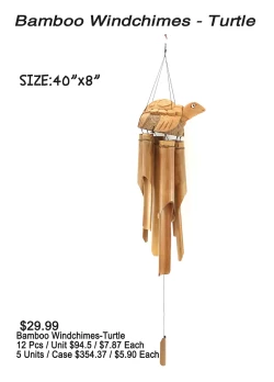 Bamboo Windchimes-Turtle